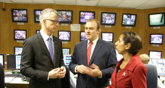 Brian inspects Kingston CCTV control room